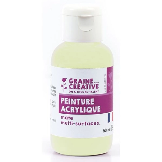 peinture acrylique 50ml phosphorescent - graine creative