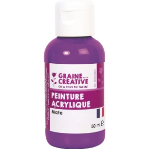 peinture acrylique 50ml prune - graine creative