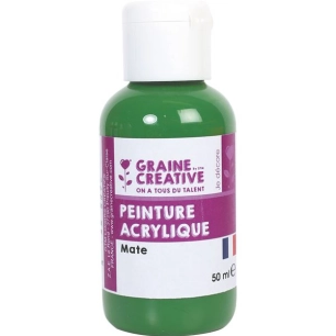 peinture acrylique 50ml vert moyen - graine creative
