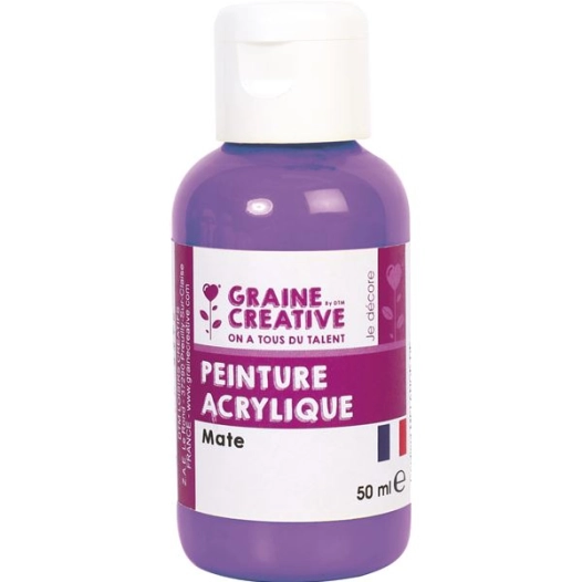peinture acrylique 50ml violet - graine creative