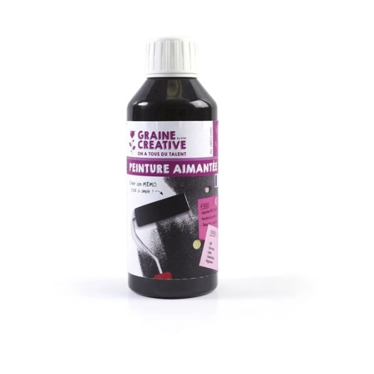 peinture aimantee noire 250 ml - graine creative