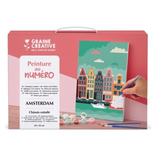peinture au numero 20x30 cm - amsterdam - graine creative