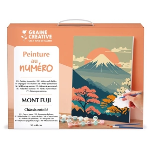 peinture au numero 30 x 40 mont fuji - graine creative