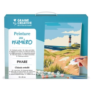 peinture au numero 30x40 cm - phare - graine creative
