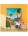 peinture au numero 30x40 cm - village mexicain - graine creative