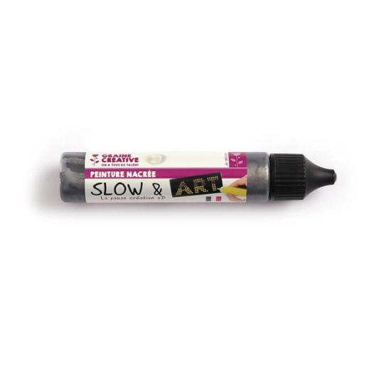 peinture slow & art 30ml argent nacre - graine creative