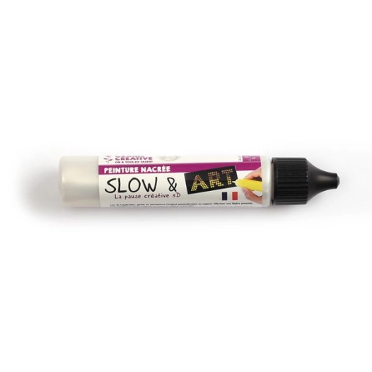 peinture slow & art 30ml blanc nacre - graine creative