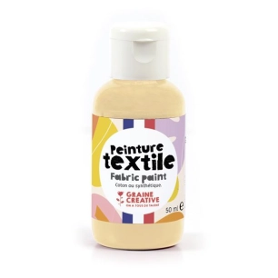 peinture textile beige 50ml - graine creative
