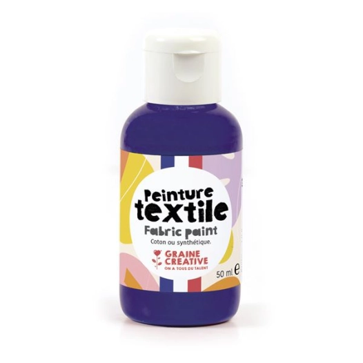peinture textile bleu marine 50ml - graine creative