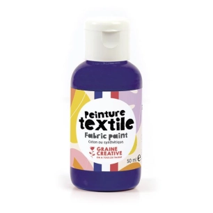 peinture textile bleu marine 50ml - graine creative