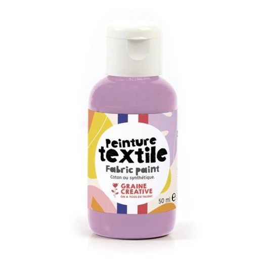 peinture textile lilas 50ml - graine creative