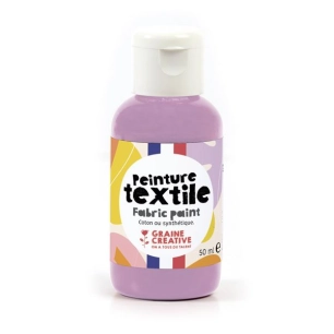 peinture textile lilas 50ml - graine creative