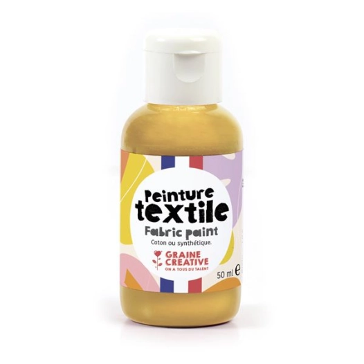 peinture textile or 50ml - graine creative