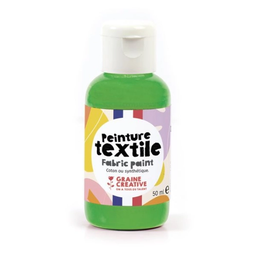 peinture textile vert 50ml - graine creative