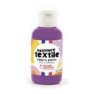 peinture textile violet 50ml - graine creative