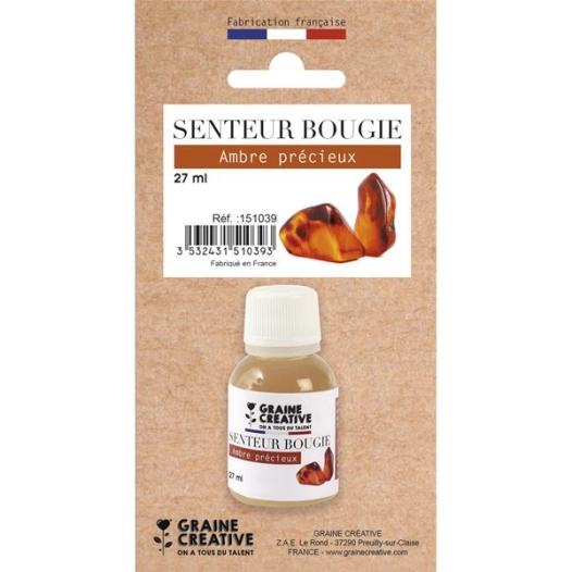 skin senteur bougie ambre precieux - graine creative
