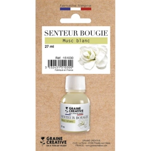 skin senteur bougie musc blanc 27 ml - graine creative