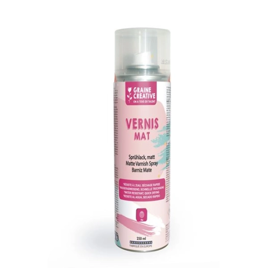 vernis mat spray 250 ml - graine creative