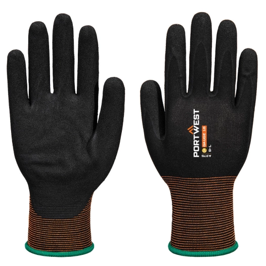 gant gp grip 18 nitrile sablé - taille l - noir - portwest