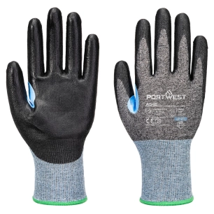 gant anti-coupures cs d18 pu - taille xxl - gris/noir - portwest
