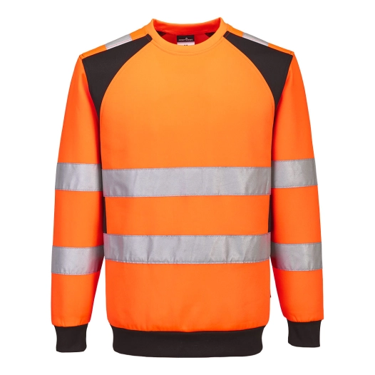 sweat hv éco-conçu wx2 - taille s - orange/noir - portwest
