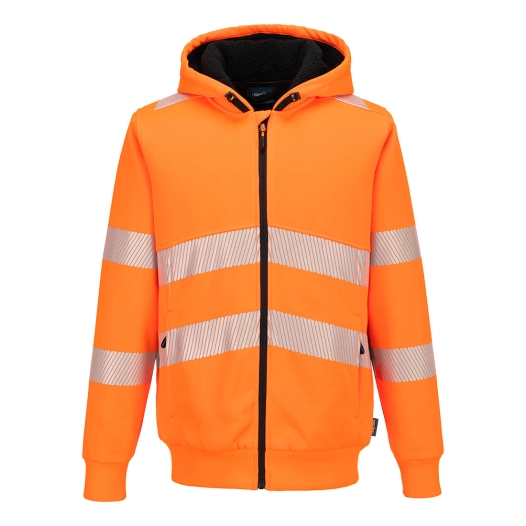 sweat à capuche d'hiver fourré pw3 - taille xxxl - orange - portwest