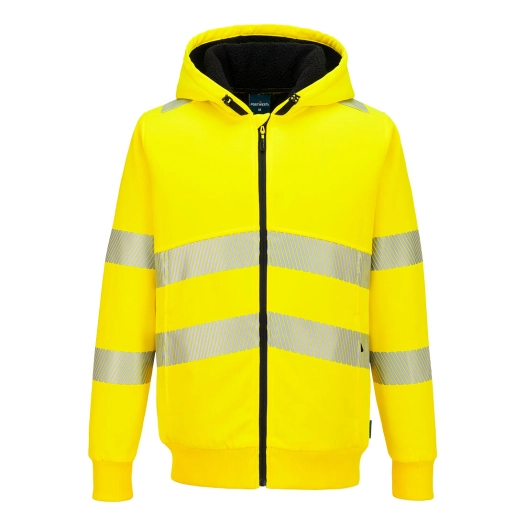 sweat à capuche d'hiver fourré pw3 - taille m - jaune - portwest