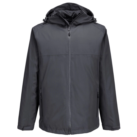 veste de pluie professional - taille m - gris métal - portwest