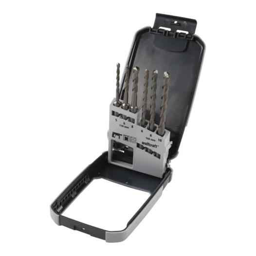 foret à béton à bord en carbure de tungstène, sds-plus, ø5-10 mm, jeu de 6 pièces