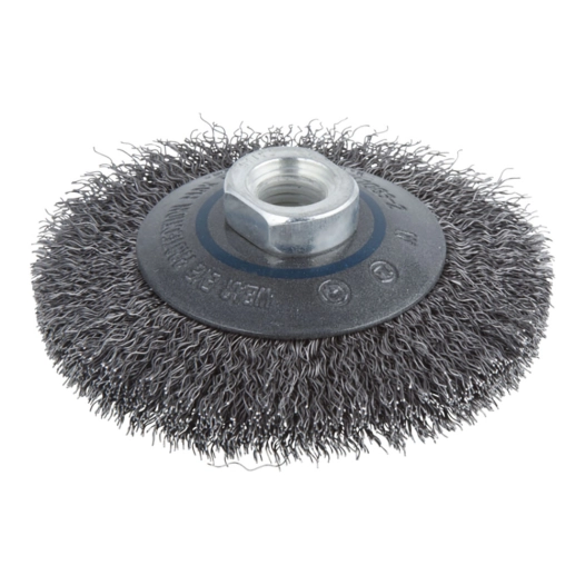 brosse conique en fil d'acier, filetage m14, ø100 x 15 mm