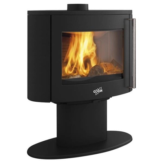 godin poêle à bois panoramique - 388243peintanthracite - godin