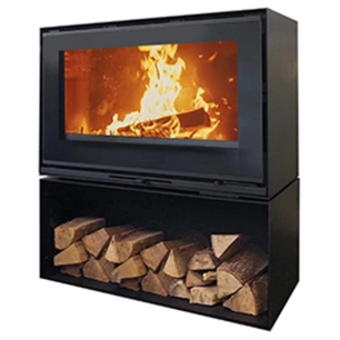 godin poêle à bois panoramique - 411203peintanthracite - godin