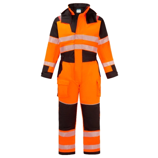combinaison d'hiver + pluie pw3 fr modaflame hv - taille xxl - orange/noir - portwest