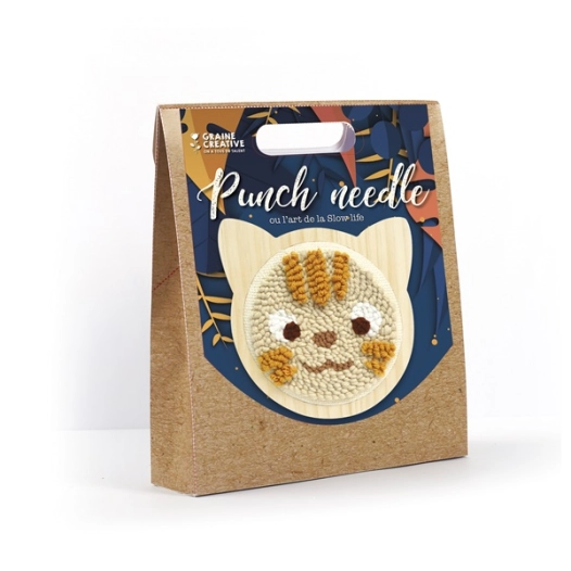 kit punch needle chat ã¸ 150mm - graine creative