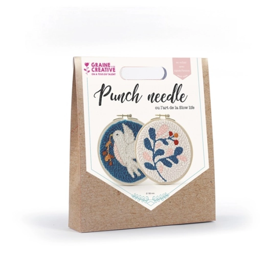 kit punch needle diptyque ã¸ 150mm - graine creative