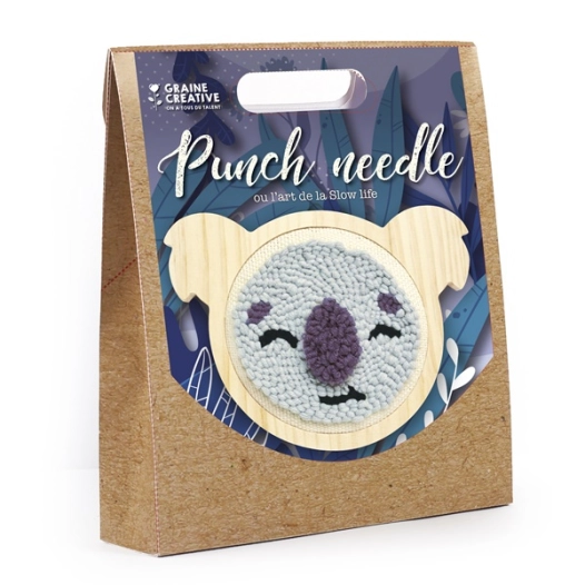 kit punche needle koala ã¸150mm - graine creative