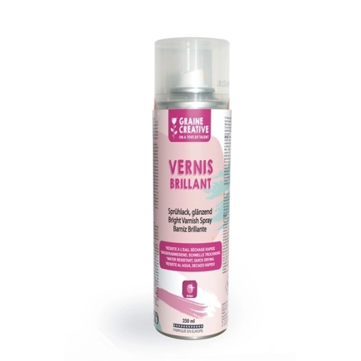 vernis brillant spray 250 ml - graine creative