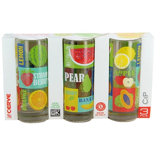 pop fruits verre a eau set3 36.5cl - billiet ld