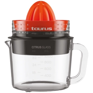 presse-agrumes 30w 2cones bol 1l verre orange - taurus