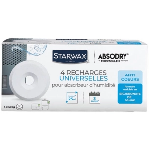 pack recharge de 4 tablettes pour absorbeur humiditã© 500 g - brunel