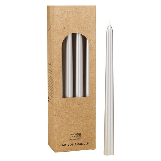 bougie flambeau argent - maison berger