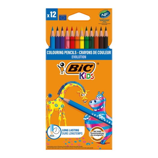 crayons de couleur blister 12 pièces