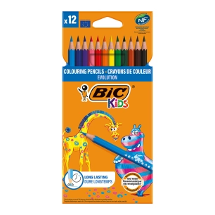 crayons de couleur blister 12 pièces