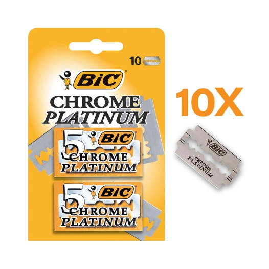 lames de rasage en platine chrome blister 10 pièces