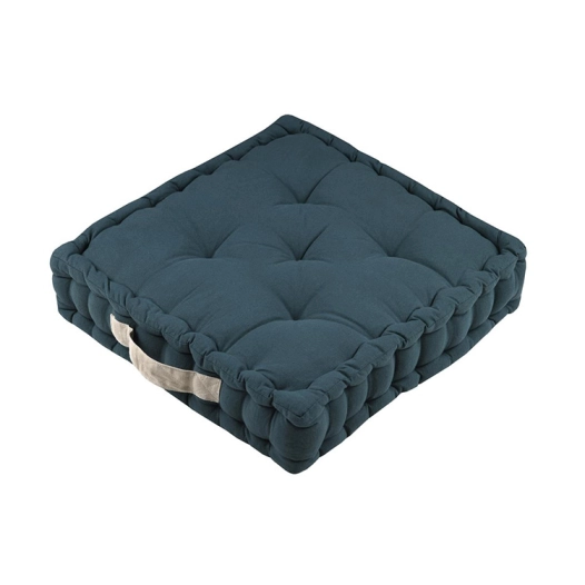 Coussin DUO STOF cobalt/lin 45x45x10cm - STOF