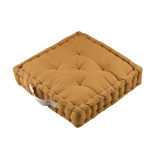 Coussin DUO STOF curry/lin 45x45x10cm - STOF