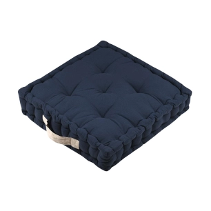 Coussin DUO STOF marine/lin 45x45x10cm - STOF