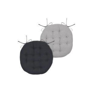 Galette ronde STOF anthracite/souris Ø.38cm - STOF