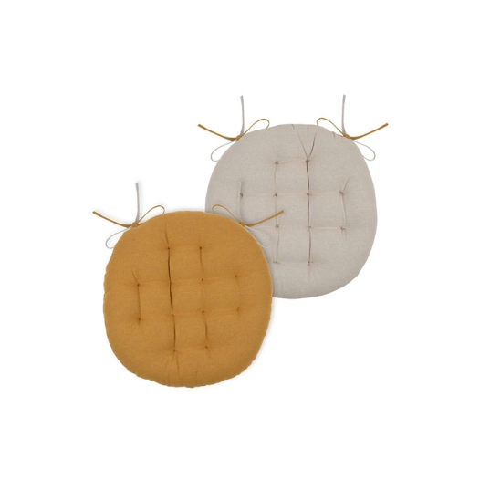 Galette ronde STOF curry/lin Ø.38cm - STOF