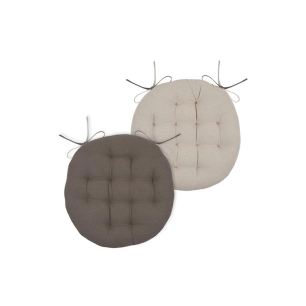 Galette ronde STOF taupe/lin Ø.38cm - STOF